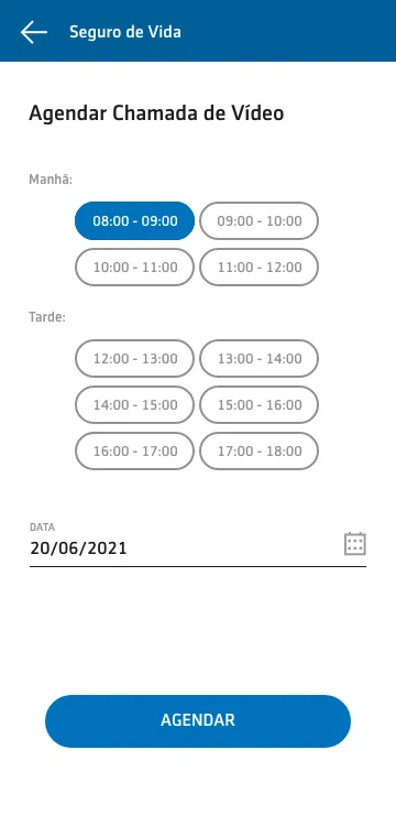 MAG Finances scheduling interface for booking a broker video call
