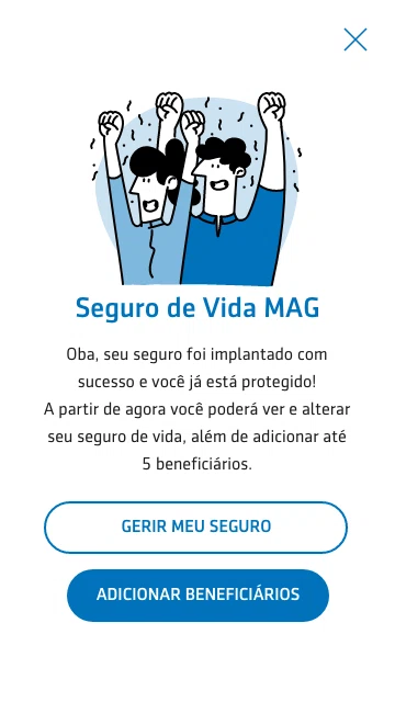 MAG Finances approved insurance policy confirmation screen